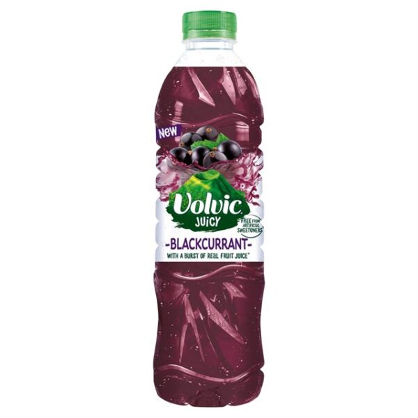 VOLVIC JUICY BLACKCURRANT 1 Litre (6 Pack)