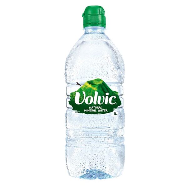 VOLVIC NATURAL MINERAL WATER SPORTS CAP 1 Litre (12 PACK)