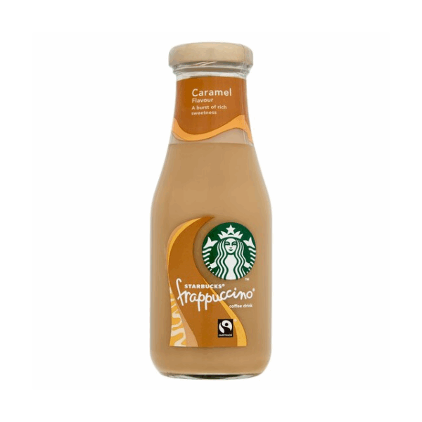 STARBUCKS FRAPPUCCINO CARAMEL 250ml GLASS BOTTLE (8 PACK)