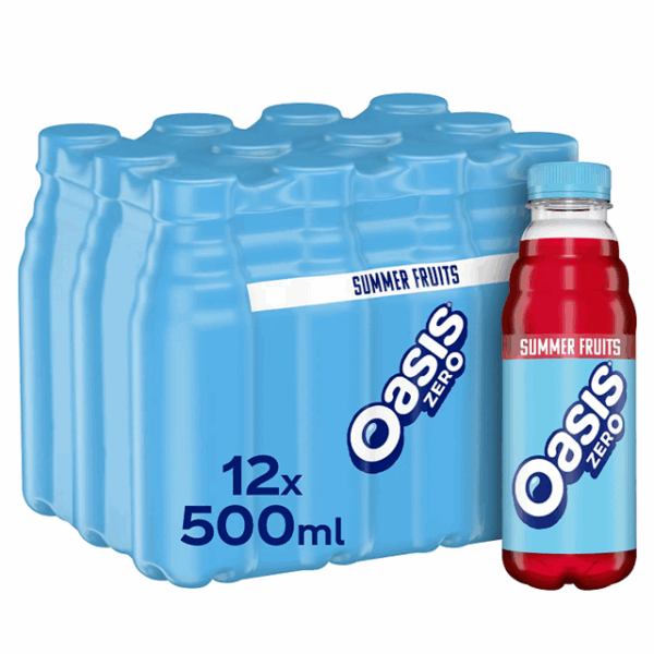 Oasis Summer Fruits Zero 500ml 12 Pack 31 March Dated