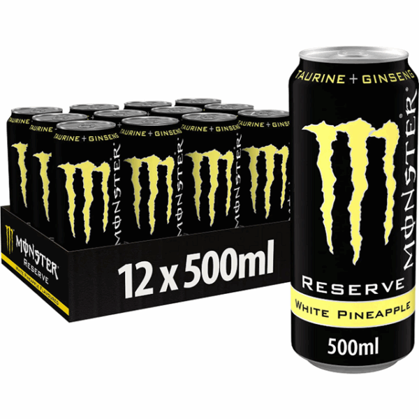 Monster Energy Drink Reserve White Pineapple 500ml £1.65 12 Pack