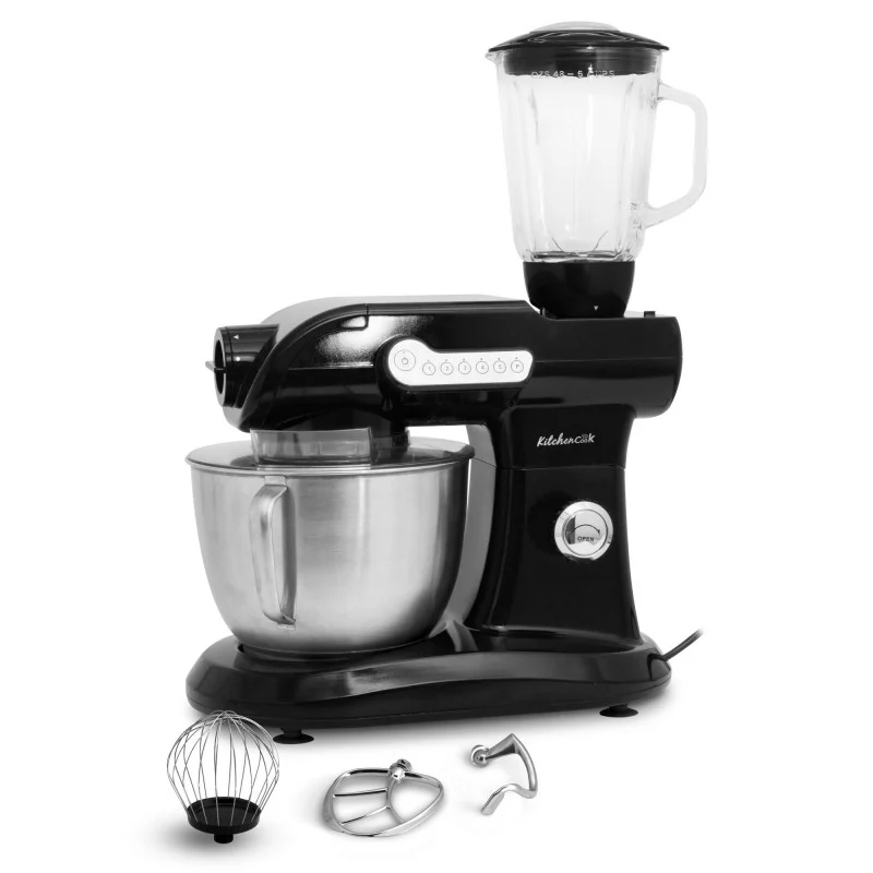 Robot pétrin 5L avec blender en verre EVOLUTIONB+ Noir Kitchencook