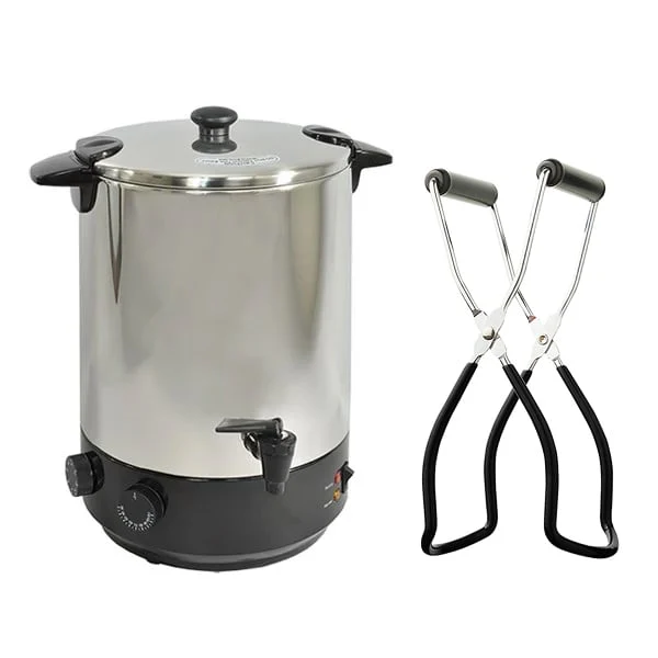 Lot stérilisateur inox 28L et pince à bocal Kitchen Chef Professional