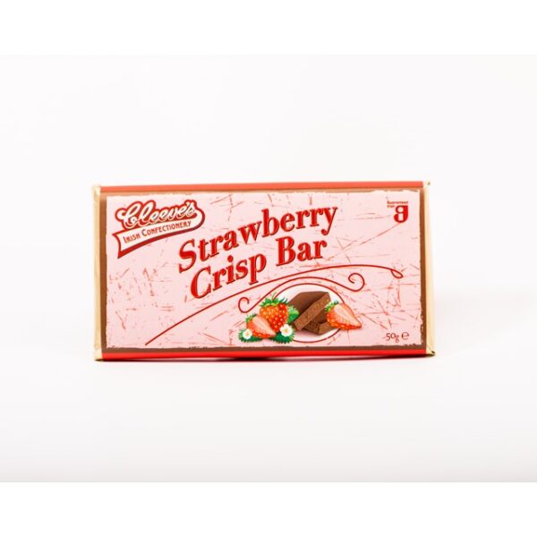 Cleeves Irish Strawberry Crisp Bar Milk Chocolate 50g 24 Pack