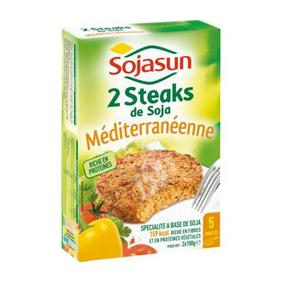 Steak de soja méditerranéenne SOJASUN x2 200g