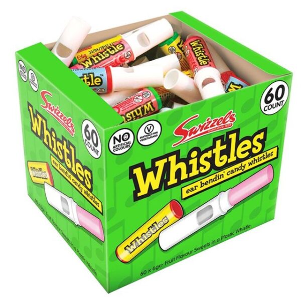 SWIZZELS CANDY WHISTLES 6g (60 Pack)
