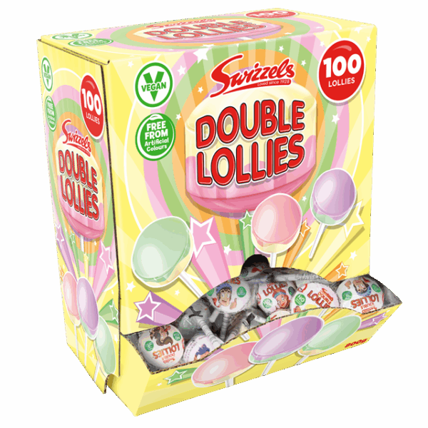 Swizzels Double Lollies Dispenser Box 8g (100 Pack)