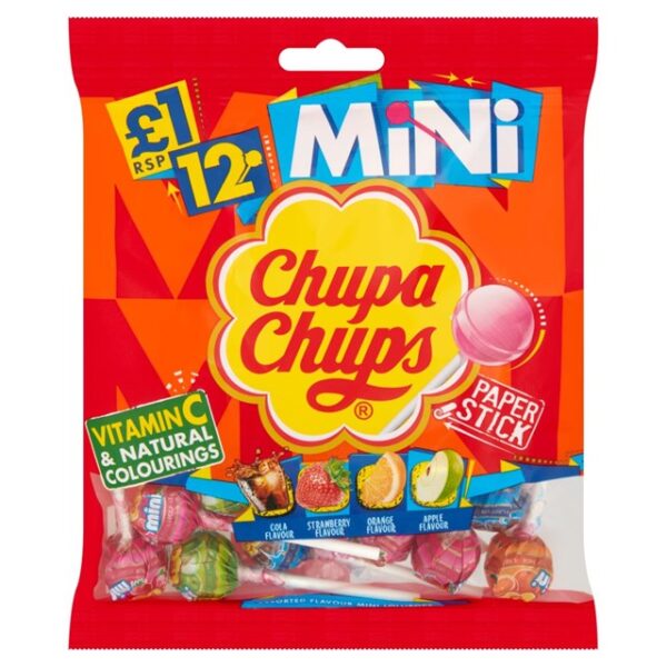 Chupa Chups Mini Assorted Flavour Lollipops 72g £1 (12 Pack)