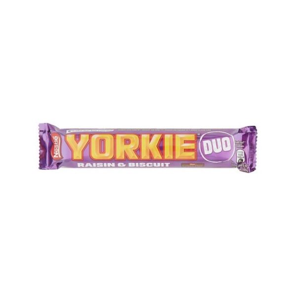 Yorkie Milk Chocolate Raisin & Biscuit Duo 66g 24 Pack
