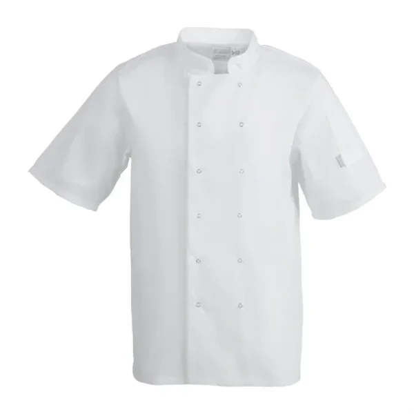 Veste de cuisine mixte Whites Vegas manches courtes blanche