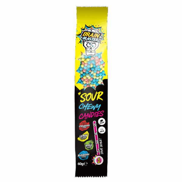 Brain Blasterz Sour Chewy Candies 60g (12 Pack)