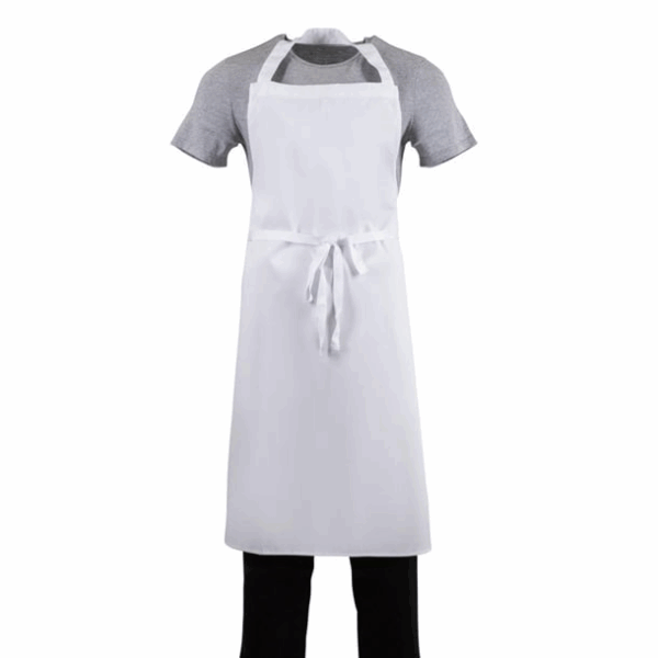 Whites bib apron white XL