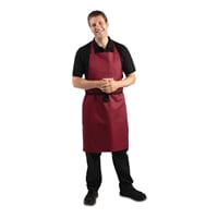 Whites burgundy bib apron
