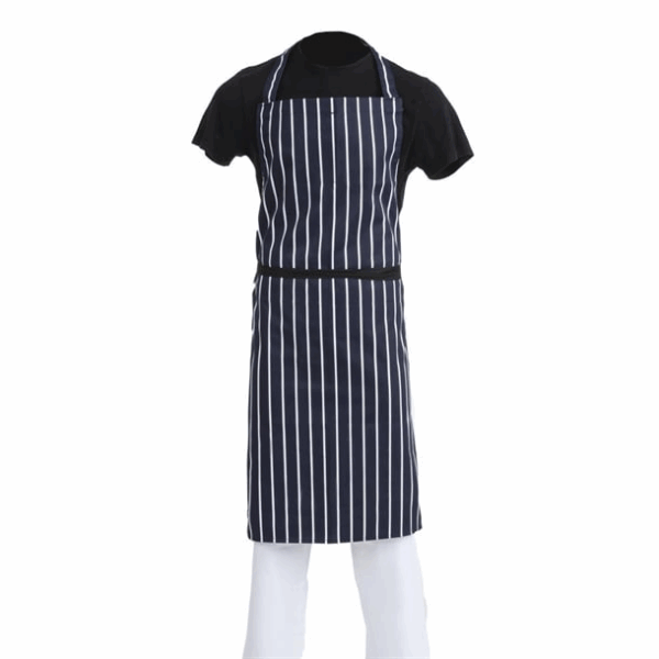 Whites Navy and White Striped Bib Apron XL