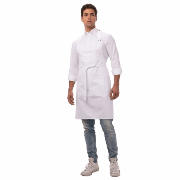 Tablier bavette Chef Works blanc