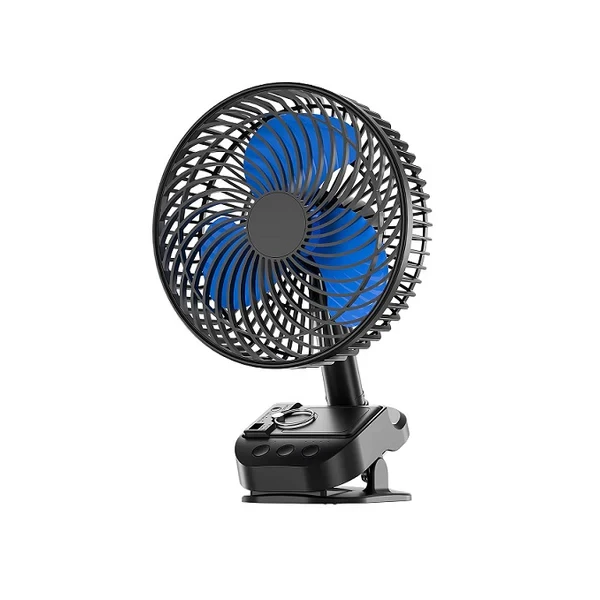 Ventilateur USB de Clip avec batterie Rechargeable 10000mAh noir Vendos85