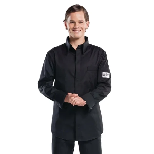Chemise de cuisinier Chaud Devant noire 3XL