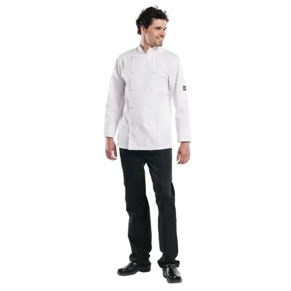 Veste de cuisine mixte Chaud Devant Hilton Poco manches longues blanche 3XL