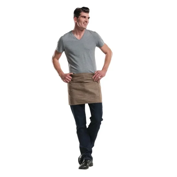 Tablier serveur court Chaud Devant Mud Denim marron