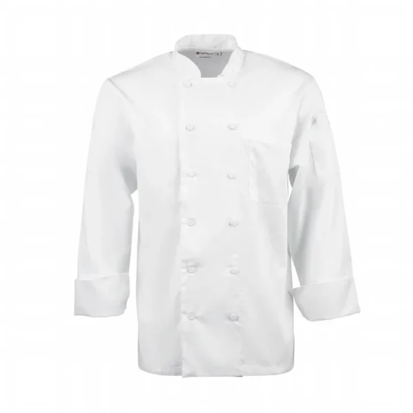 Veste de cuisine mixte blanche à manches longues Chef Works Calgary Cool Vent XXL