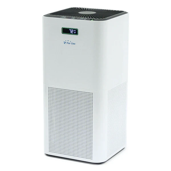 Purificateur d'air avec filtre HEPA, PM2, ioniseur, écran tactile LED, 3 vitesses et mode AUTO pour 60m2 Purline