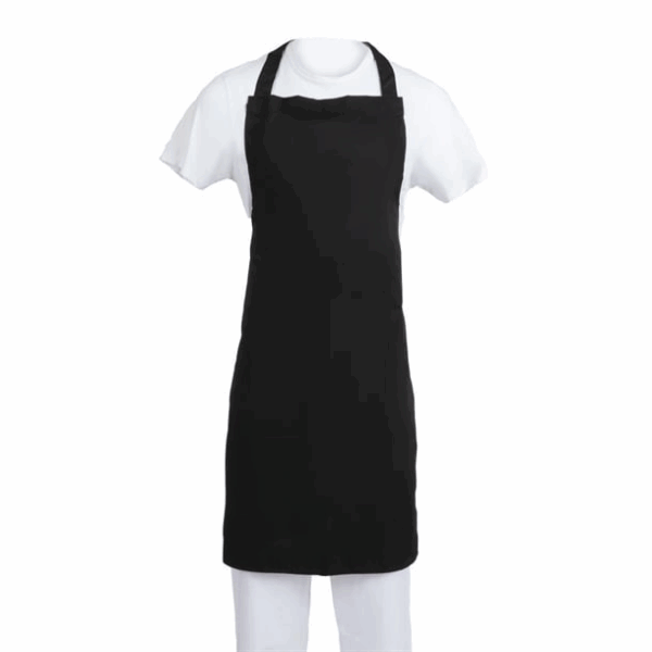 Whites Polyester-Cotton Bib Apron Black XL