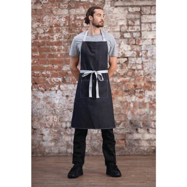 Southside Black Denim Bib Apron