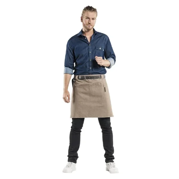 Tablier mixte Chaud Devant Forene Denim marron 70x50 cm