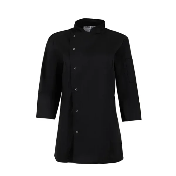 Veste de cuisinier femme ajustée Whites noire taille S