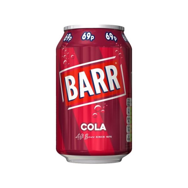 Barrs Cola 330ml 69p 24 Pack