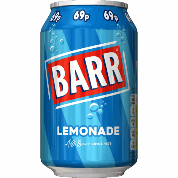 Barrs Lemonade 330ml 59p (24 Pack)