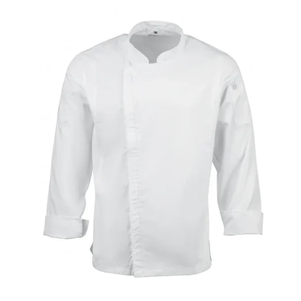 Veste de cuisine mixte légère à fermeture éclair Hartford Chef Works Urban blanche XS
