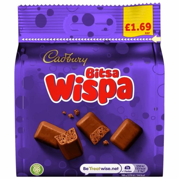 Cadburys Bitsa Wispa £1.69 85g 10 Pack