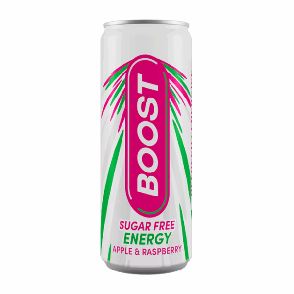 Boost Energy Drink Apple & Raspberry Sugar Free 250ml 75p 24 Pack