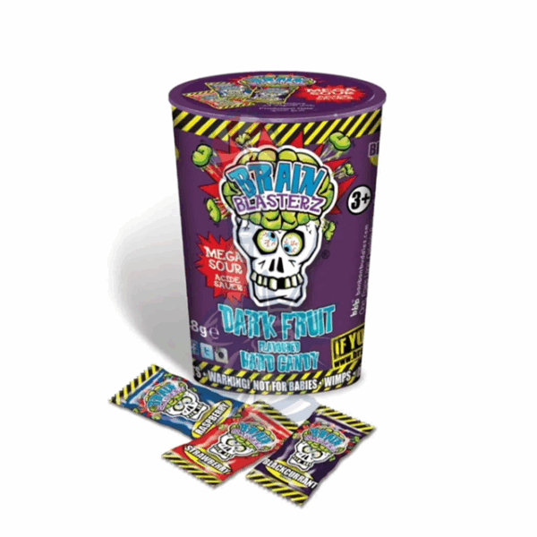 Brain Blasterz Super Sour Berry Candy Tub 48g (12 Pack)