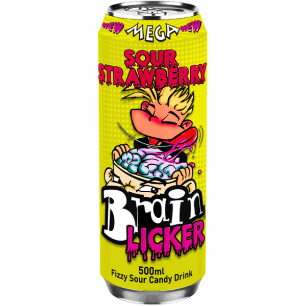 Brain Licker Sour Strawberry 500ml (12 Pack)