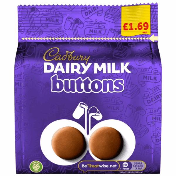 Cadburys Dairy Milk Buttons £1.69 85g (10 Pack)