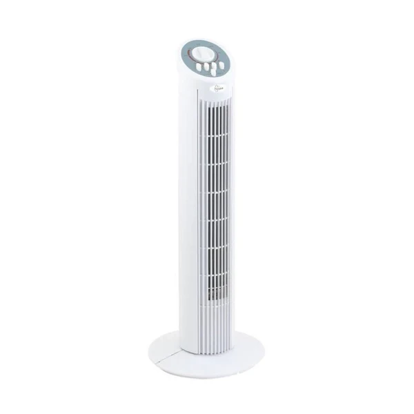 Dakota - Ventilateur Colonne H74cm 50w Blanc Oscillant Farelek