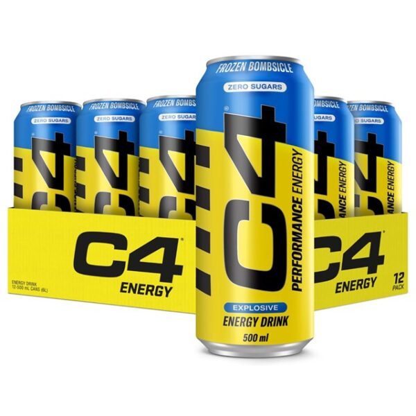 C4 Energy Drink Frozen Bombsicle 500ml £1.59 Pack 12