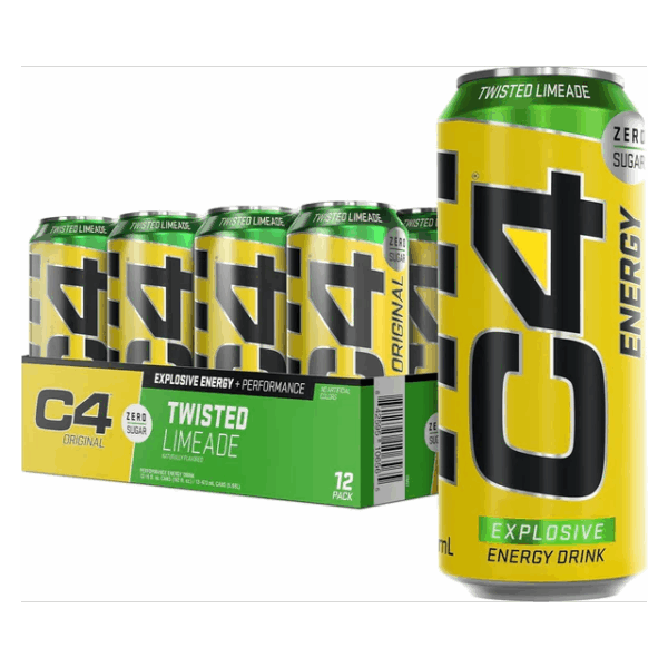 C4 Energy Drink Twisted Limeade 500ml 12 Pack