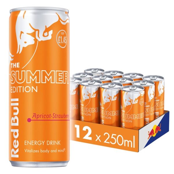 Red Bull Energy Drink Summer Edition Apricot Strawberry 250ml £1.45 (12 Pack)