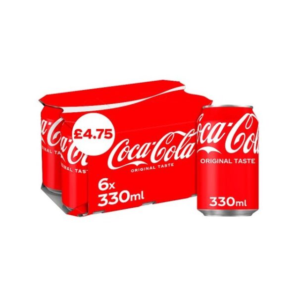 Coca Cola Cans 330ml 4 x 6 Pack £4.75
