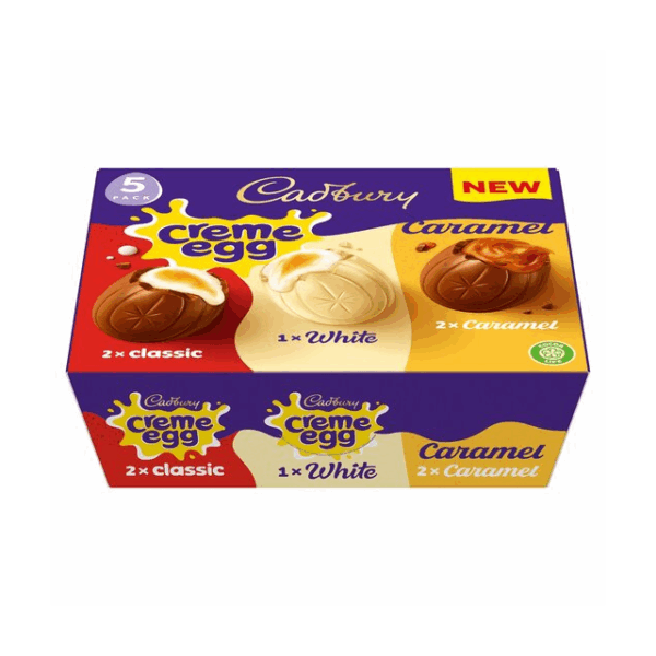 Cadburys Creme Egg, White Egg & Caramel Egg 5 Pack