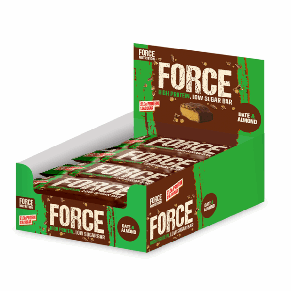 Force Protein Bar Date & Almond 21.3g Protein 65g 12 Pack