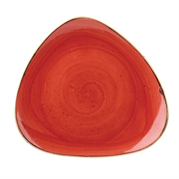 Assiettes triangulaires Churchill Stonecast Berry Red 229mm (Lot de 12)229
