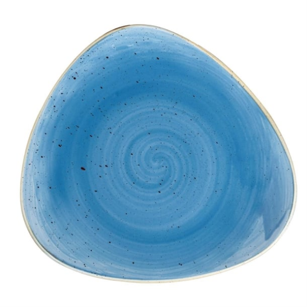 Assiettes triangulaires Churchill Stonecast Cornflower Blue 229mm (Lot de 12)