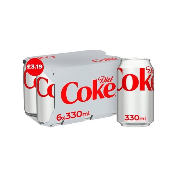 Diet Coke Cans 330ml 4 x 6 Pack £3.19