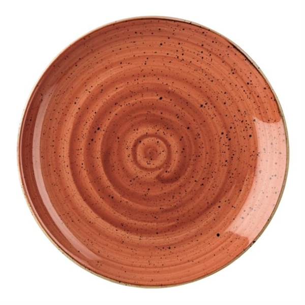 Assiettes rondes Churchill Stonecast Spiced Orange 217mm (Lot de 12)