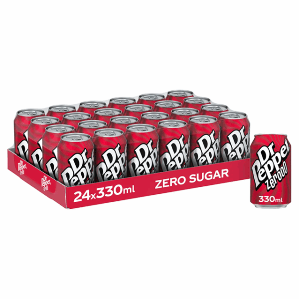 Dr Pepper Zerro Cans 330ml 24 Pack
