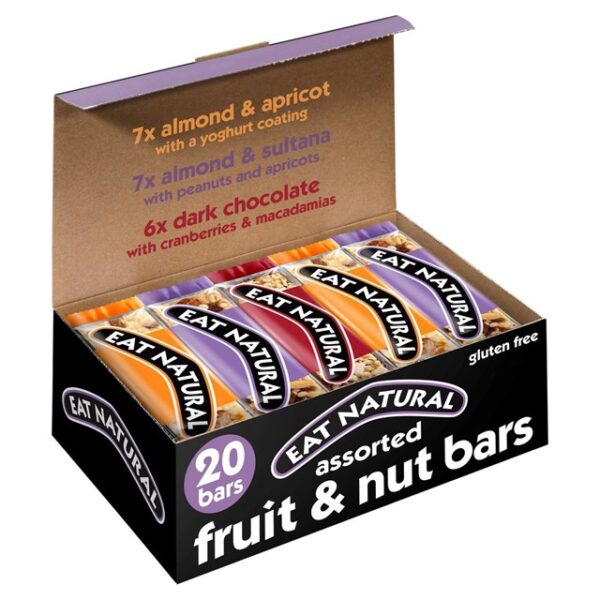 Eat Natural Fruit & Nut Bars Assorted Box 45g & 50g 20 Pack